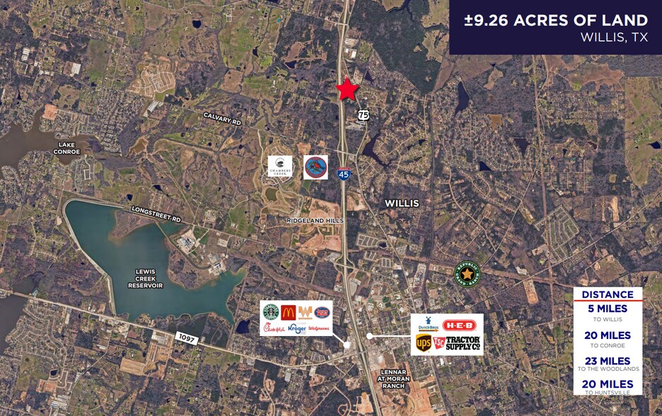 More Photos Of East side of I-45, on SH 75, Willis Land For Sale