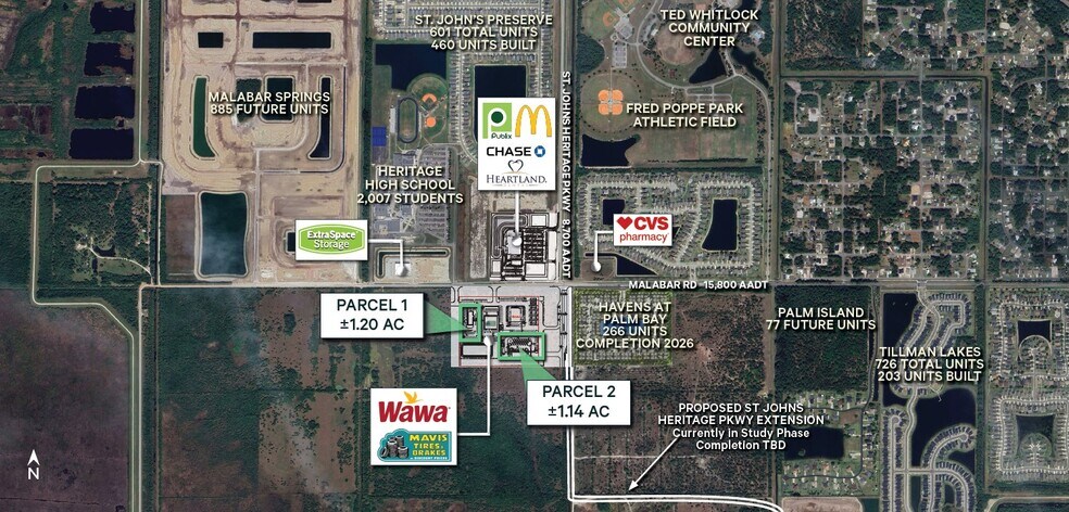 Primary Photo Of SWC St. John Heritage Pkwy & Malabar Rd, Palm Bay Land For Lease
