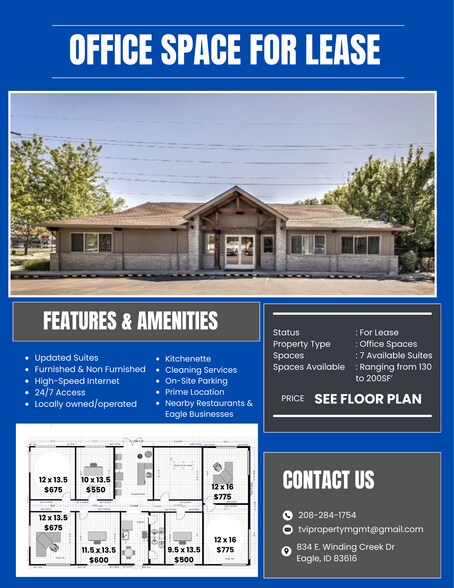 More Photos Of 834 E Winding Creek Dr, Eagle Office For Lease