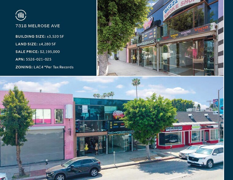 More Photos Of 7318 Melrose Ave, Los Angeles Storefront Retail Office For Sale