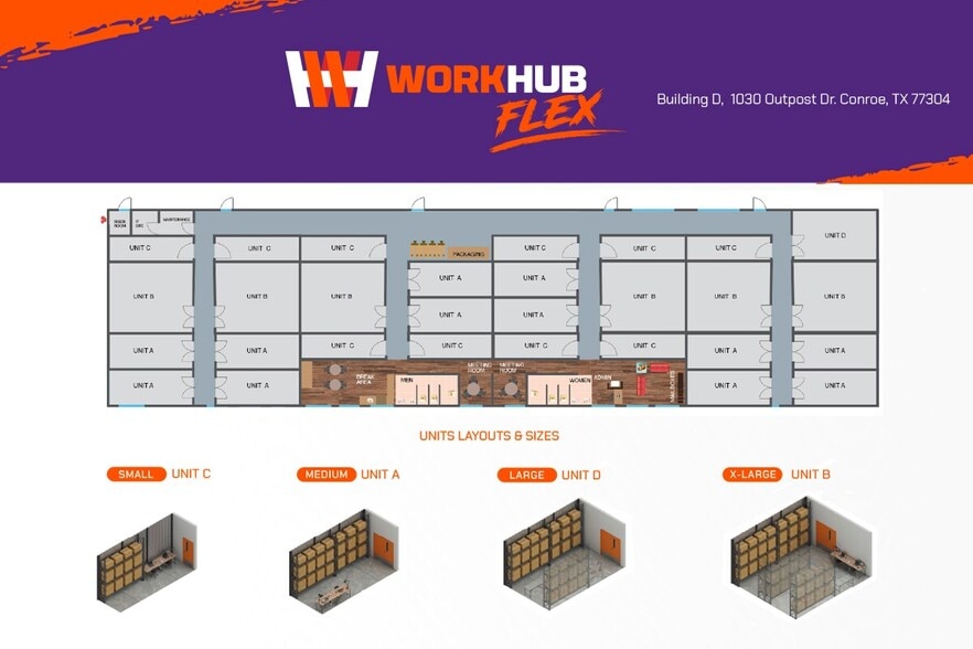 More Photos Of 1027 Outpost Dr, Conroe Showroom For Lease