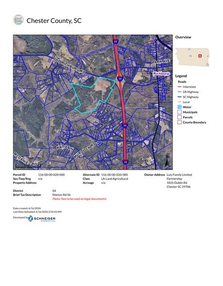 More Photos Of 180.909 AC Industrial Tract at Exit 62 Commanding Presence On Interstate 1-77 Corridor, Richburg Land For Sale