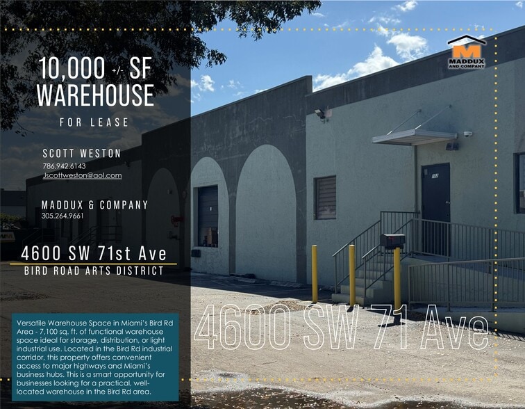 Primary Photo Of 4600-4618 SW 71st Ave, Miami Warehouse For Lease