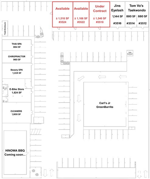 More Photos Of 3512-3538 E Chapman Ave, Orange Unknown For Lease