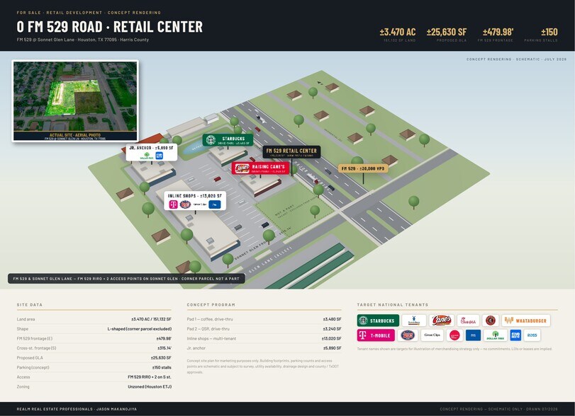More Photos Of FM 529 Rd & Sonnet Glen Lane, Houston, TX 77095, Houston Land For Sale