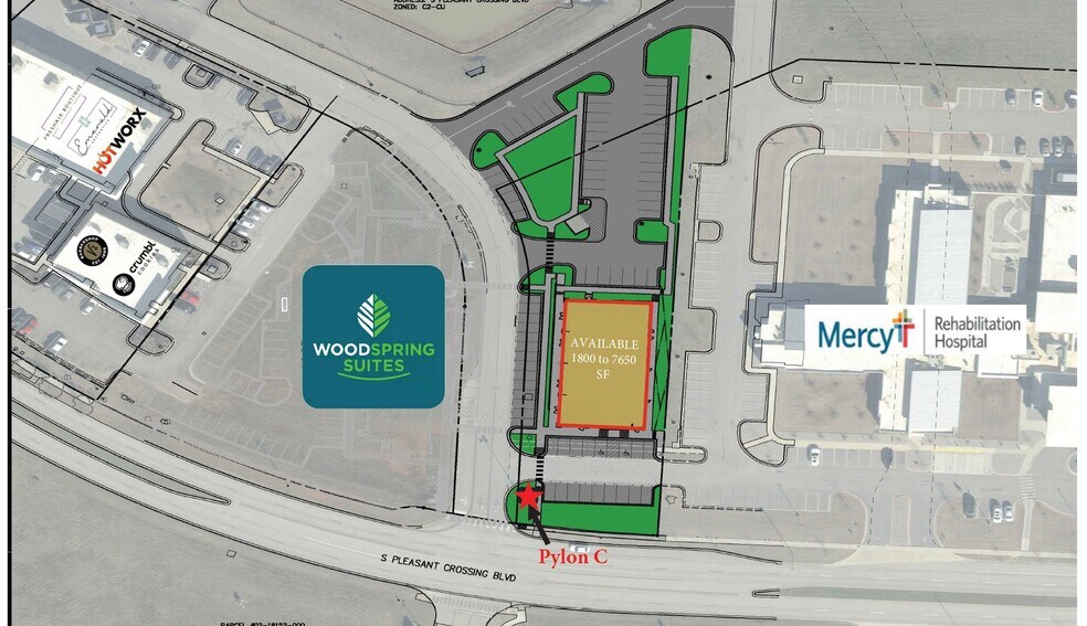 More Photos Of Pleasant Crossing Blvd. @ Dixieland, Rogers Storefront Retail Office For Lease