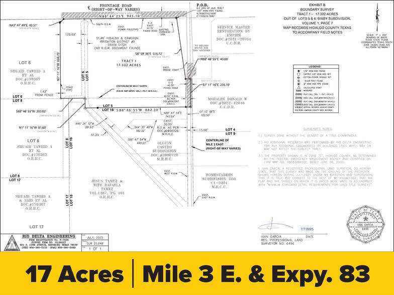 More Photos Of Mile 3 E. & Expressway 83 Expy @ Mile 3 E., Mercedes Land For Sale