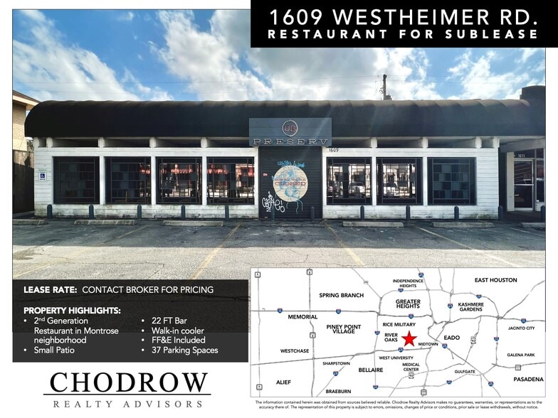 More Photos Of 1609-1625 Westheimer Rd, Houston Restaurant For Lease