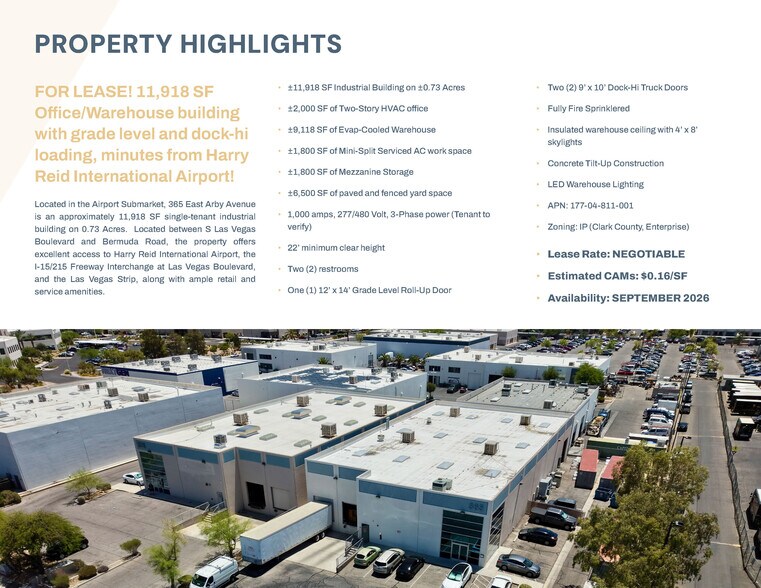 More Photos Of 365 E Arby Ave, Las Vegas Warehouse For Lease