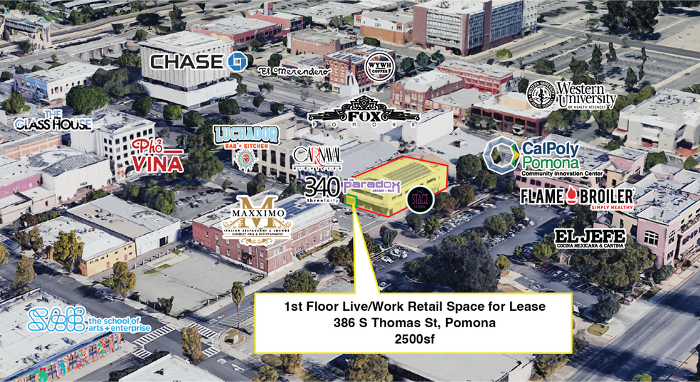 More Photos Of 161-191 W 4th St, Pomona Restaurant For Lease