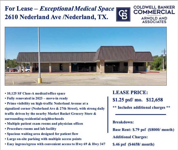 Primary Photo Of 2610 Nederland Ave, Nederland Healthcare For Lease