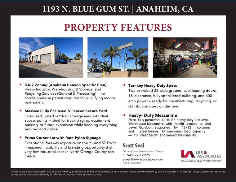 More Photos Of 1193 N Blue Gum St, Anaheim Warehouse For Sale