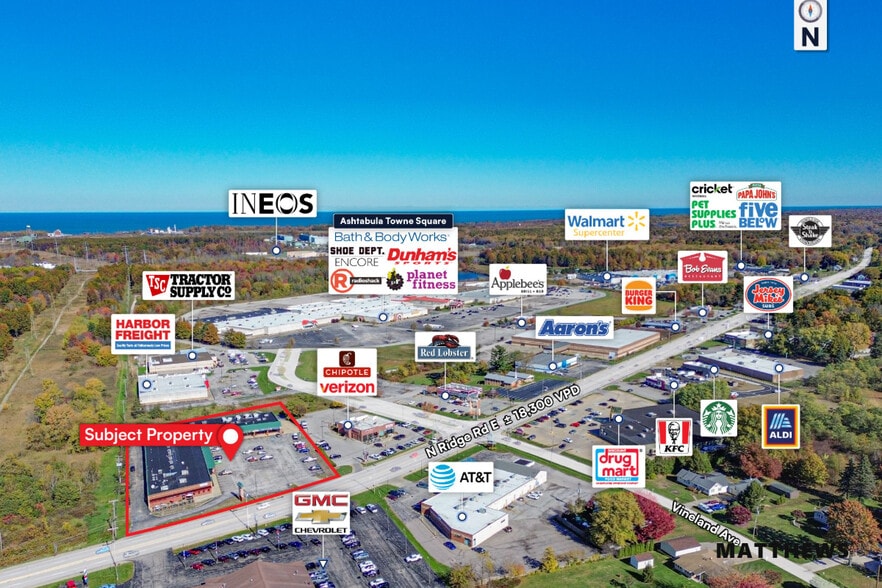 More Photos Of 2825-2893 N Ridge Rd, Ashtabula General Retail For Sale