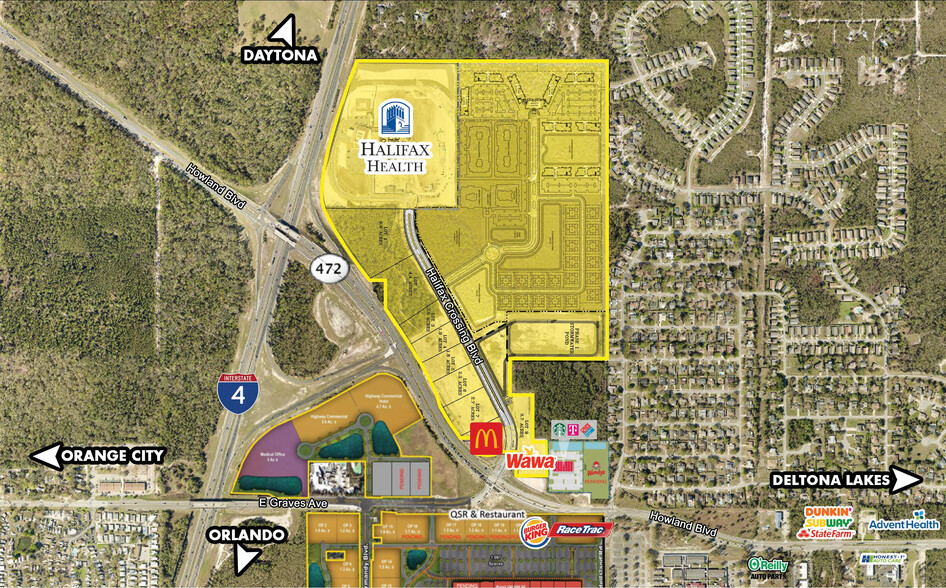 Primary Photo Of Howland Blvd & Halifax Crossing Blvd, Deltona Land For Sale