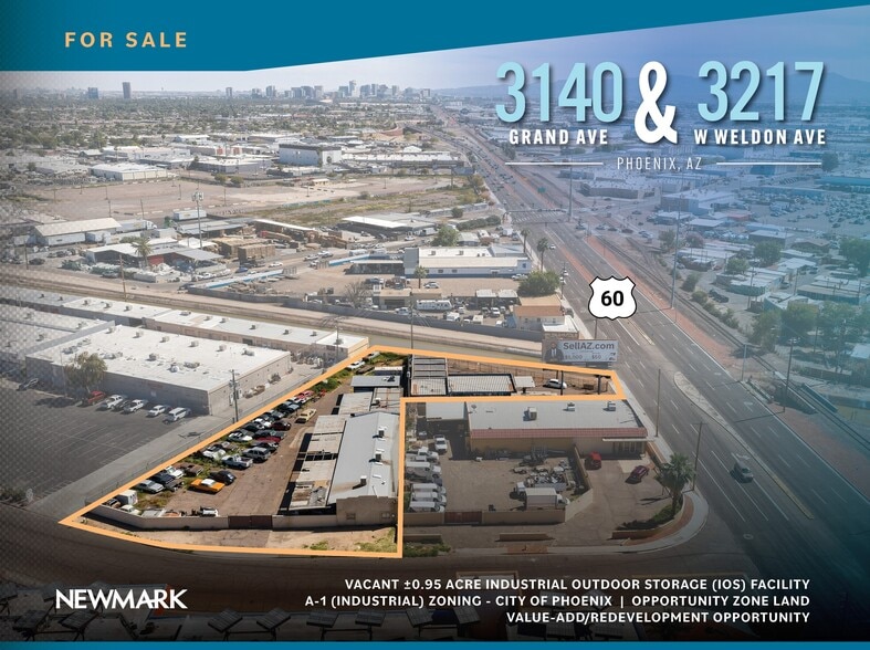 Primary Photo Of 3140 Grand Ave & 3217 W Weldon Ave, Phoenix Contractor Storage Yard For Sale