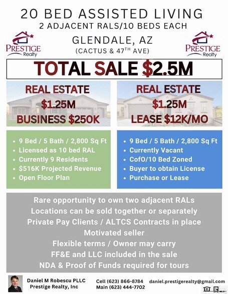 Primary Photo Of Cactus & 47th, Glendale Assisted Living For Sale
