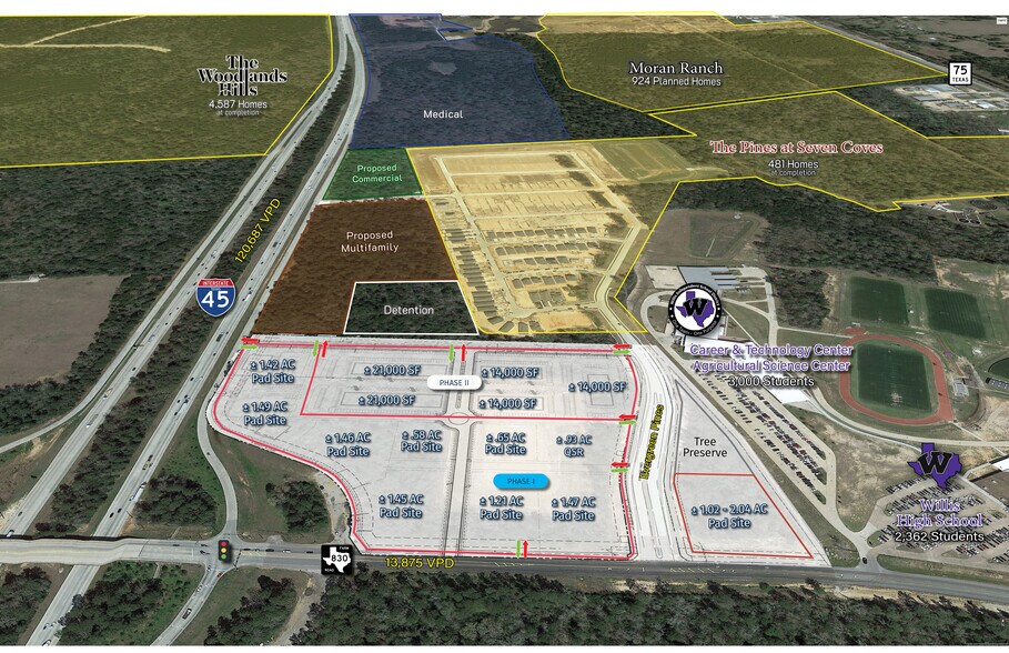 More Photos Of NEC of I-45 N & FM 830, Willis Land For Lease