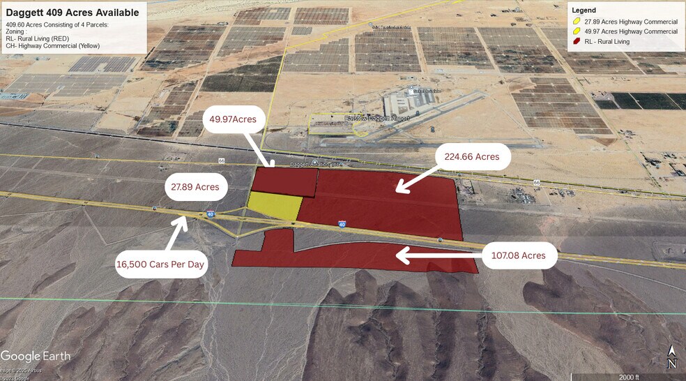 More Photos Of Interstate 40 and Hidden Springs Road -, Daggett Land For Sale
