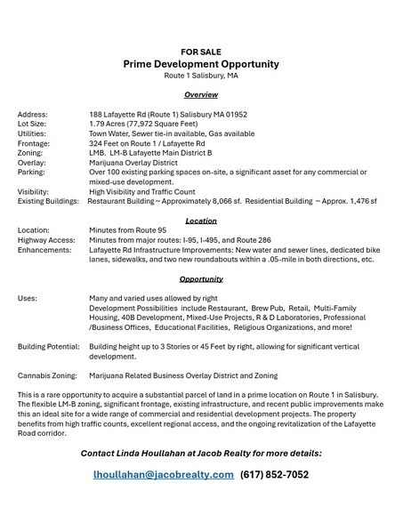 More Photos Of 188 Lafayette Rd, Salisbury Land For Sale