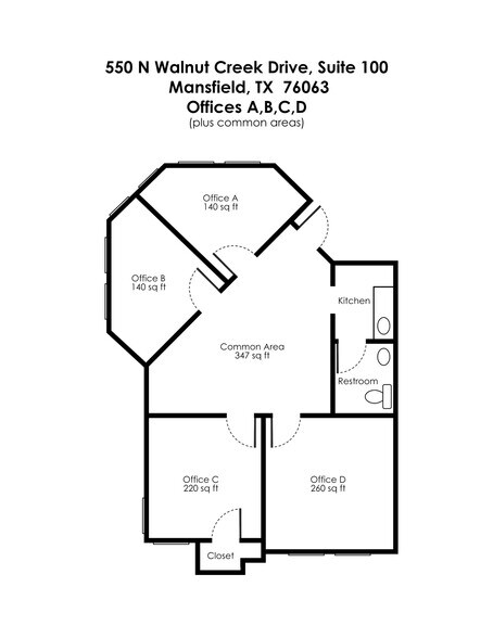 More Photos Of 550 N Walnut Creek Dr, Mansfield Office Residential For Lease
