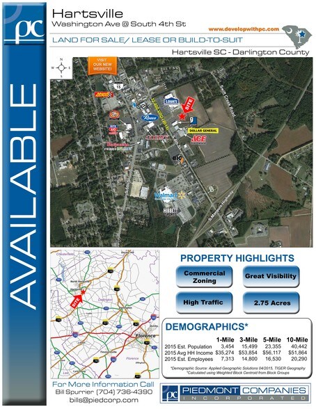 More Photos Of S 4th St @ Washington Street Ext, Hartsville Land For Sale