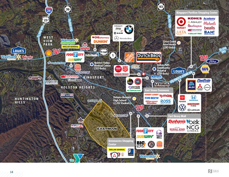 More Photos Of 1501 E Stone Dr, Kingsport General Retail For Sale