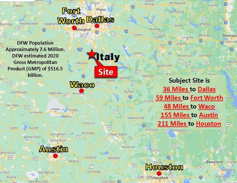 More Photos Of 154 Interstate 35E, Italy Land For Sale