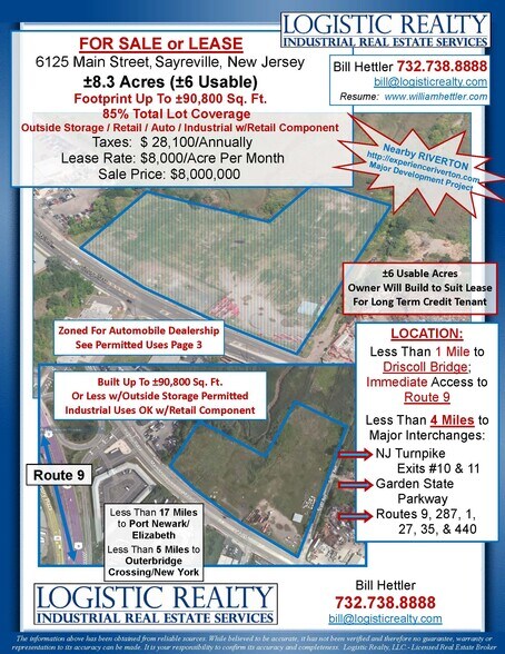 More Photos Of 6125 Main St, Sayreville Land For Lease