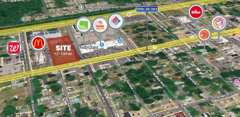 More Photos Of 816 White Horse Pike, Egg Harbor City Land For Lease