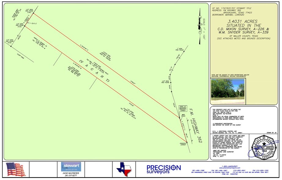 More Photos Of 3313 FM 362, Pattison Land For Sale