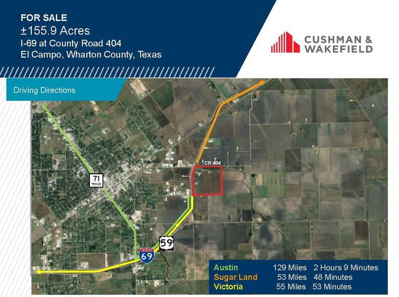 Primary Photo Of I-69 at CR 404, El Campo Land For Sale