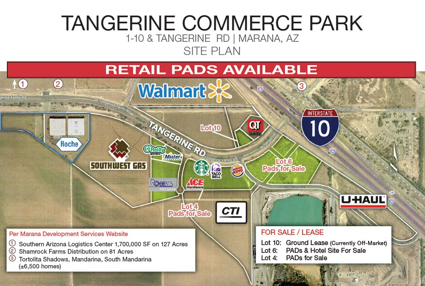 Primary Photo Of Tangerine & I-10, Marana Land For Sale