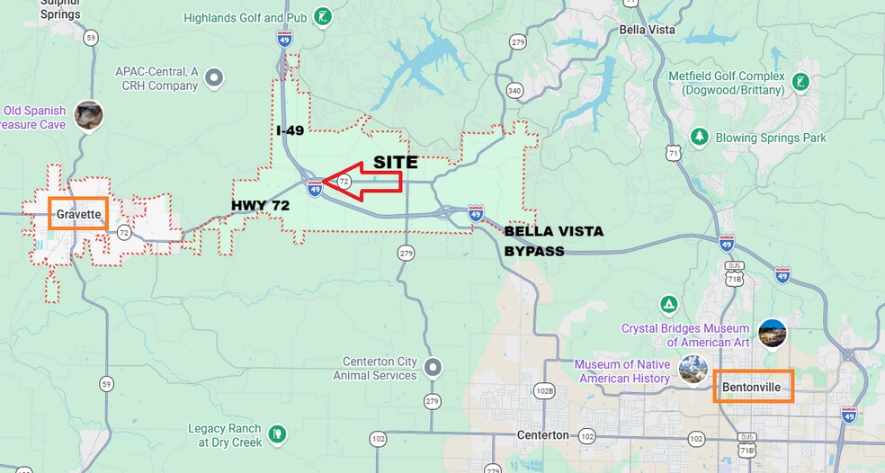 More Photos Of I-49 at Hwy 72, Gravette Land For Sale