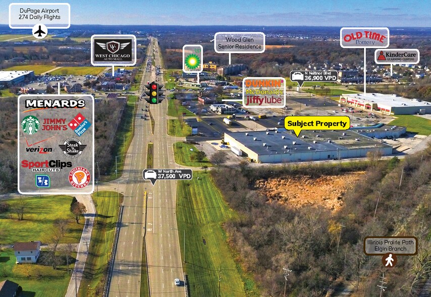 More Photos Of 1851-1892 N Neltnor Blvd, West Chicago Freestanding For Lease