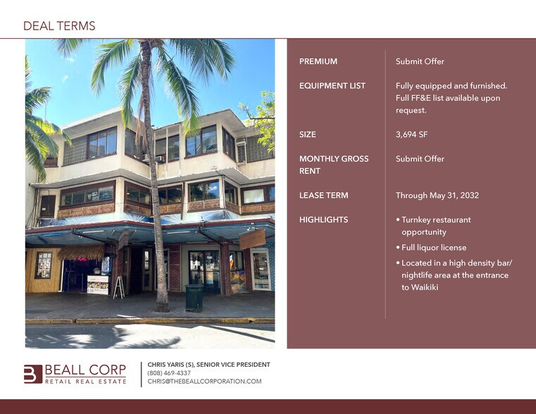 More Photos Of 310-314 Lewers St, Honolulu Storefront Retail Residential For Lease