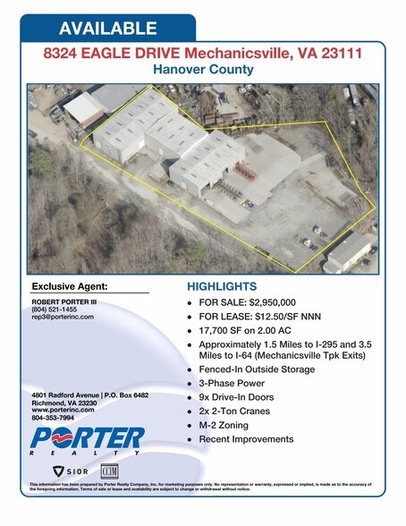 More Photos Of 8324 Eagle Dr, Mechanicsville Manufacturing For Lease