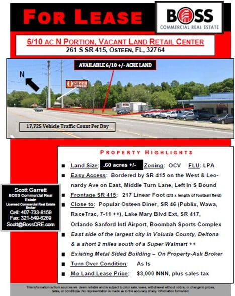 Primary Photo Of 261 S State Road 415, Osteen Land For Lease