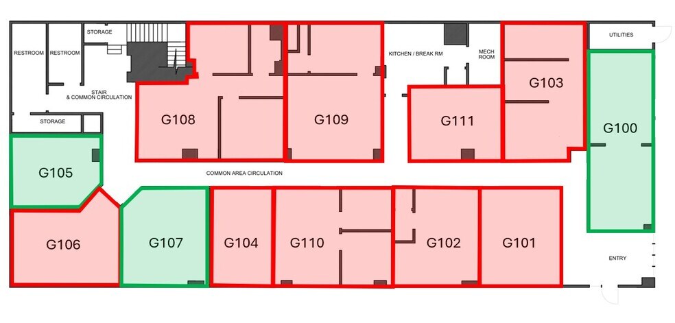 More Photos Of 100-102 W Oak St, Denton Office For Lease