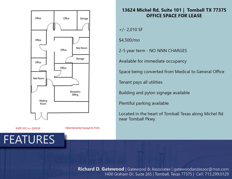 More Photos Of 13624 Michel Rd, Tomball General Retail For Lease