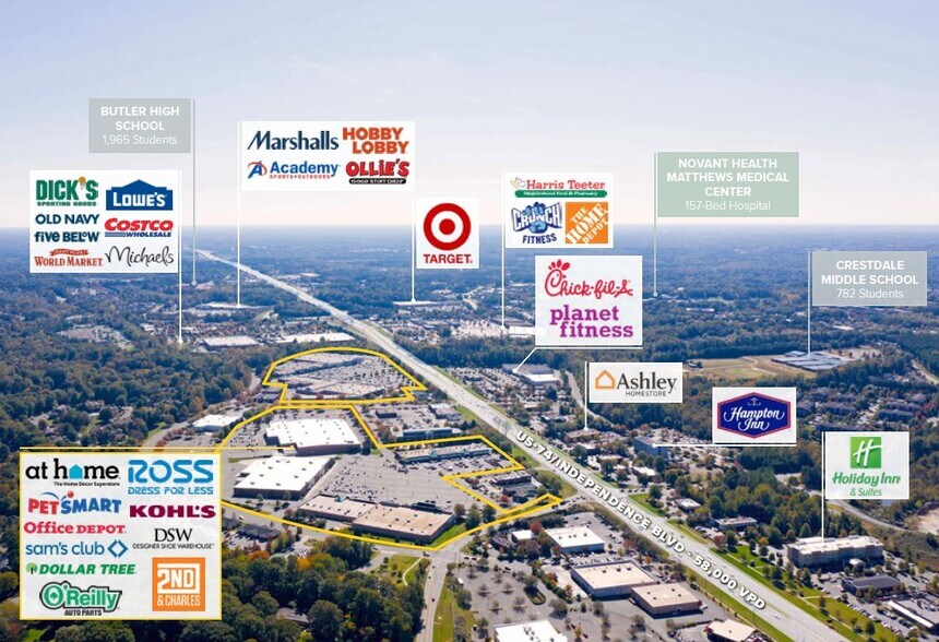 More Photos Of 9905-10101 E Independence Blvd, Matthews Unknown For Lease