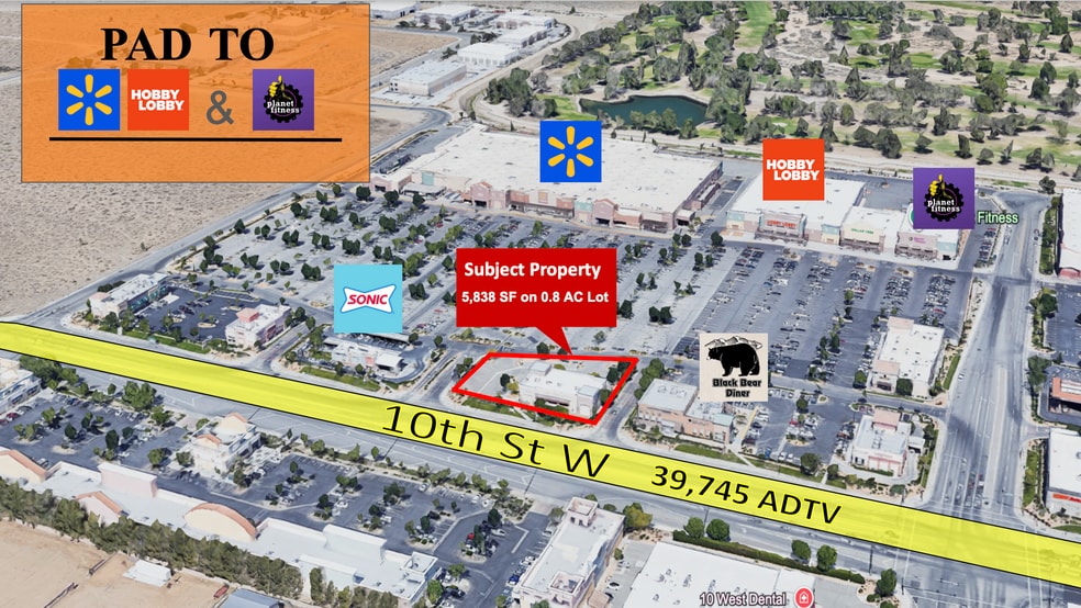 Primary Photo Of 40038 10th St W, Palmdale Freestanding For Sale