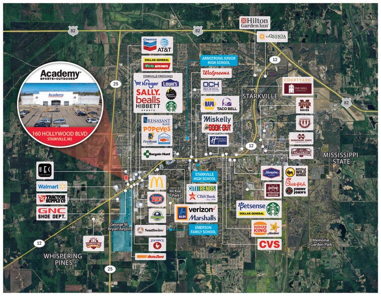 More Photos Of 160 Hollywood Blvd, Starkville Freestanding For Sale