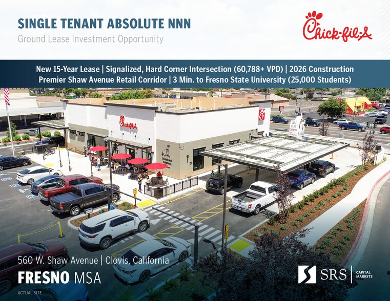 Primary Photo Of 560 W. Shaw Avenue, Clovis Fast Food For Sale