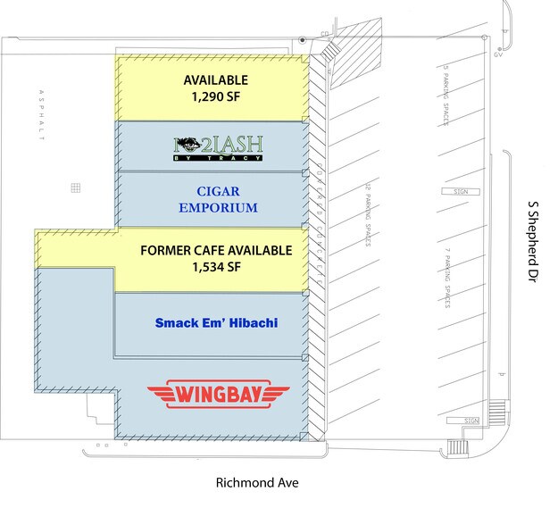 More Photos Of 3514-3520 S Shepherd Dr, Houston Storefront For Lease