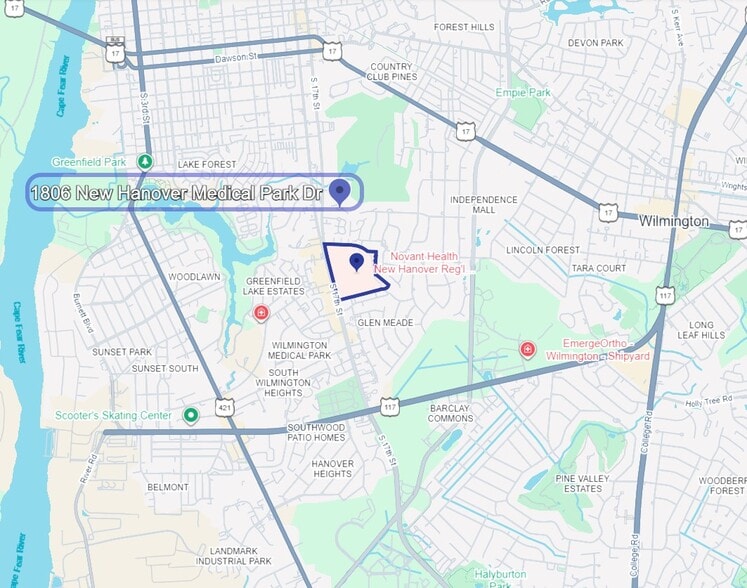 Primary Photo Of 1806 New Hanover Medical Dr, Wilmington Land For Sale