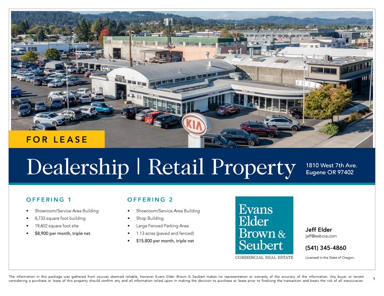 More Photos Of 1810 W 7th Ave, Eugene Auto Dealership For Lease