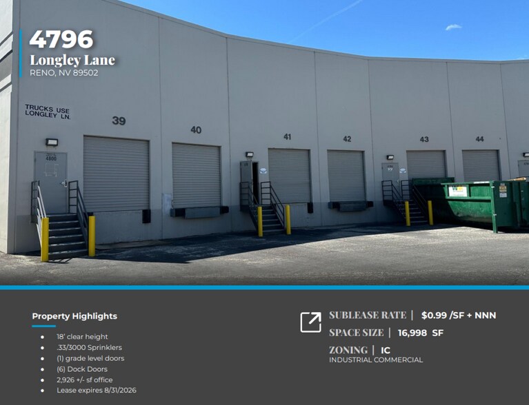 Primary Photo Of 4788-4800 Longley Ln, Reno Warehouse For Lease