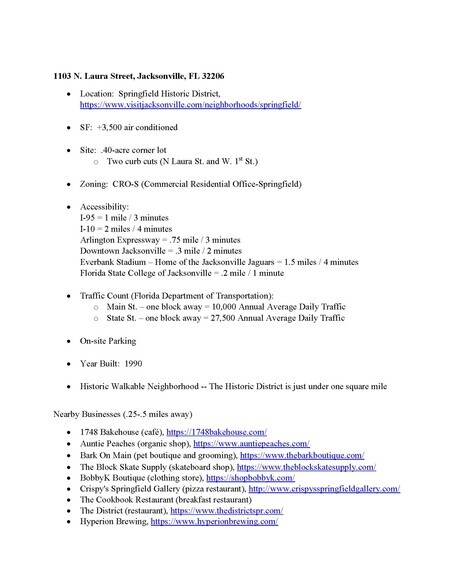 More Photos Of 1103 N Laura St, Jacksonville Medical For Lease