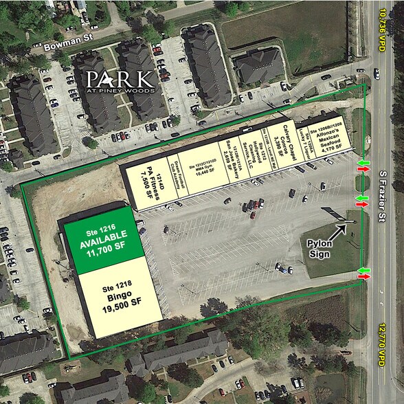 Primary Photo Of 1206-1214 S Frazier St, Conroe General Retail For Lease