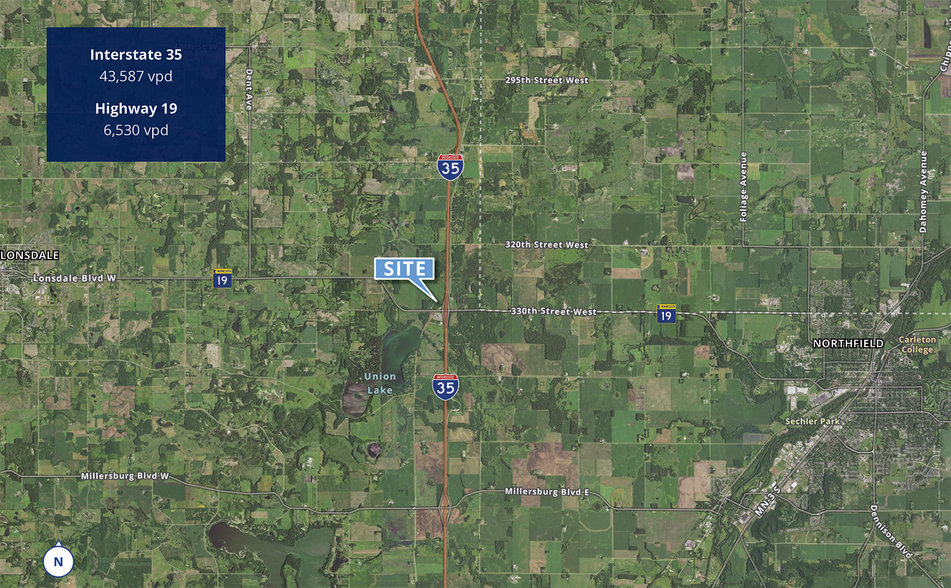 More Photos Of NW Interstate 35 @ Highway 19, Northfield Land For Sale